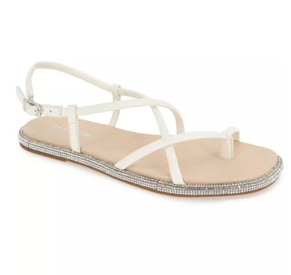 Kenneth Cole Reaction Waltz Sandals Women's 8.5 Cream NWT